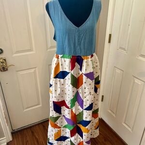 Starburst Quilt Top Maxi Dress